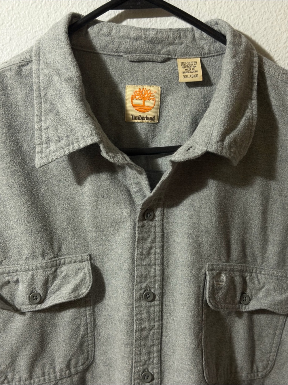 Timberland Classic Gray Thick Flannel Size 3XL - Picture 9 of 13